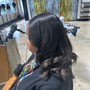 Silk press with / Transitioning Cut