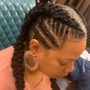 Medium knotless Braids (lower-back)