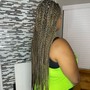 Bohemian knotless Braids middle back