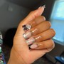 Long Acrylic full set w FRENCH TIP