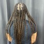 Medium Boho knotless box Braids