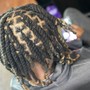 Kid's Loc Retwist with Plait Style (Up to 7 years old)