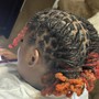 Kid's Loc Retwist with Plait Style (Up to 7 years old)