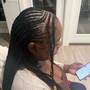 4-6 feed in braids with weave