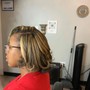 Relaxer Retouch , Designer Cut,Gray Coverage with Style