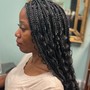 Natural hair two strand twist or flat twist(medium, or large and leave in conditioner