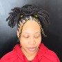 Boho individual braids with natural hair (for curly textures)