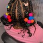 Kiddie Natural Ponytails Beads & Bows on Ends