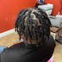 Loc Maintenance palm twist or interlocking