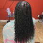 Boho braids knotless medium mid back