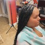 Boho braids knotless medium mid back