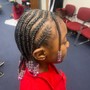 Kid's knotless Braids large 10 & under