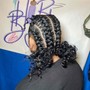 Small Feedin ponytail Braids but length