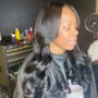 Half up half down quick weave