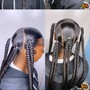 Medium knotless Braids