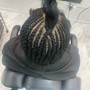 Cornrows:  natural hair ( unisex no hair added)