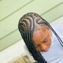 Small straight back Stitch Braids