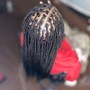 Medium knotless braids