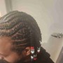 Cornrow Design on Natural Hair