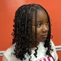 Tribal braid style with  half knotless twists