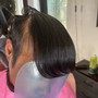 Silk press ponytail