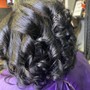 Silk press *with curls