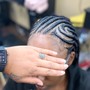 Tribal/ Fuhlani Braids in Front / Knotless in Back