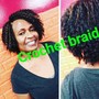 Natural Hair Up-Do with shampoo and conditioner