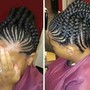 Natural Hair Up-Do with shampoo and conditioner