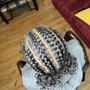 Jumbo knotless braids- mid back