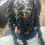 Half up half down two strand twist