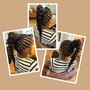 Natural updo with hair added kids