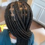 Natural hair braid down Cornrows