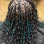 Hair extensions added to locs