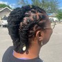 Basic Loc Style (barrel rolls, braids, pineapple ect)