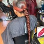 “Sleek” ponytail with braid