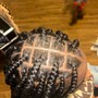 Mini Knotless Braids (French curls )