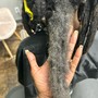 Wash retwist and style past shoulders mid back