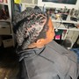 Retwist and two strand twist above shoulders