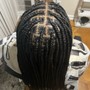 Medium large knotless braids