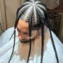 Mens braids with shampoo and blow dry