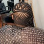 Half French Braids Half Box/knotless