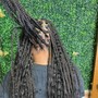 Boho Small Knotless Braids