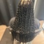 Soft locs knotless mid back hair included