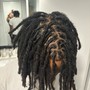 One strand (book if you don’t have locs)