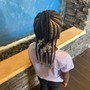 Locs Re-twist w/2-strand with color tips