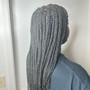 Small knotless Braids Midback