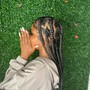 Medium knotless braids