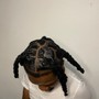 Invisible locs half head