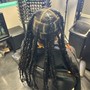 Large bohemian knotless braids(mid back length)